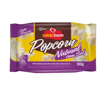 Pipoca natural com sal – Milho Premium – Caldo Bom