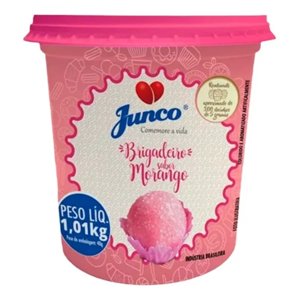 Brigadeiro sabor Morango para enrolar Junco 1kg